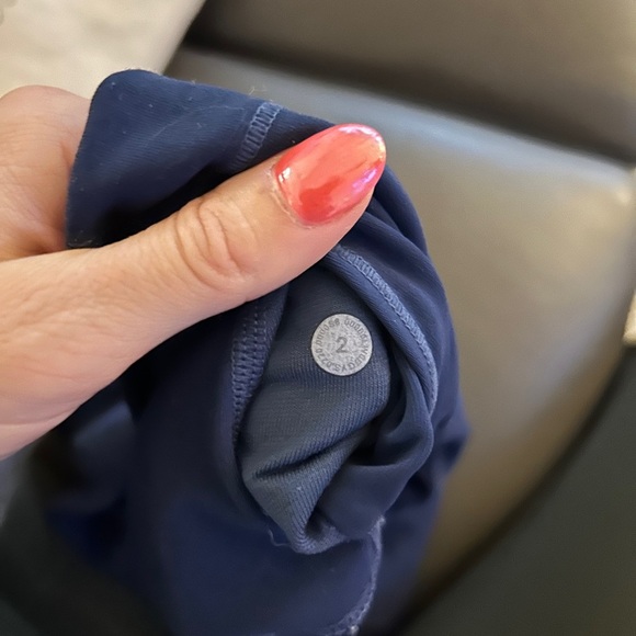 Lululemon Wunder Under Crop High-Rise *Spray 21" Indigo Spray Mineral Blue Sz 2 - Picture 3 of 7